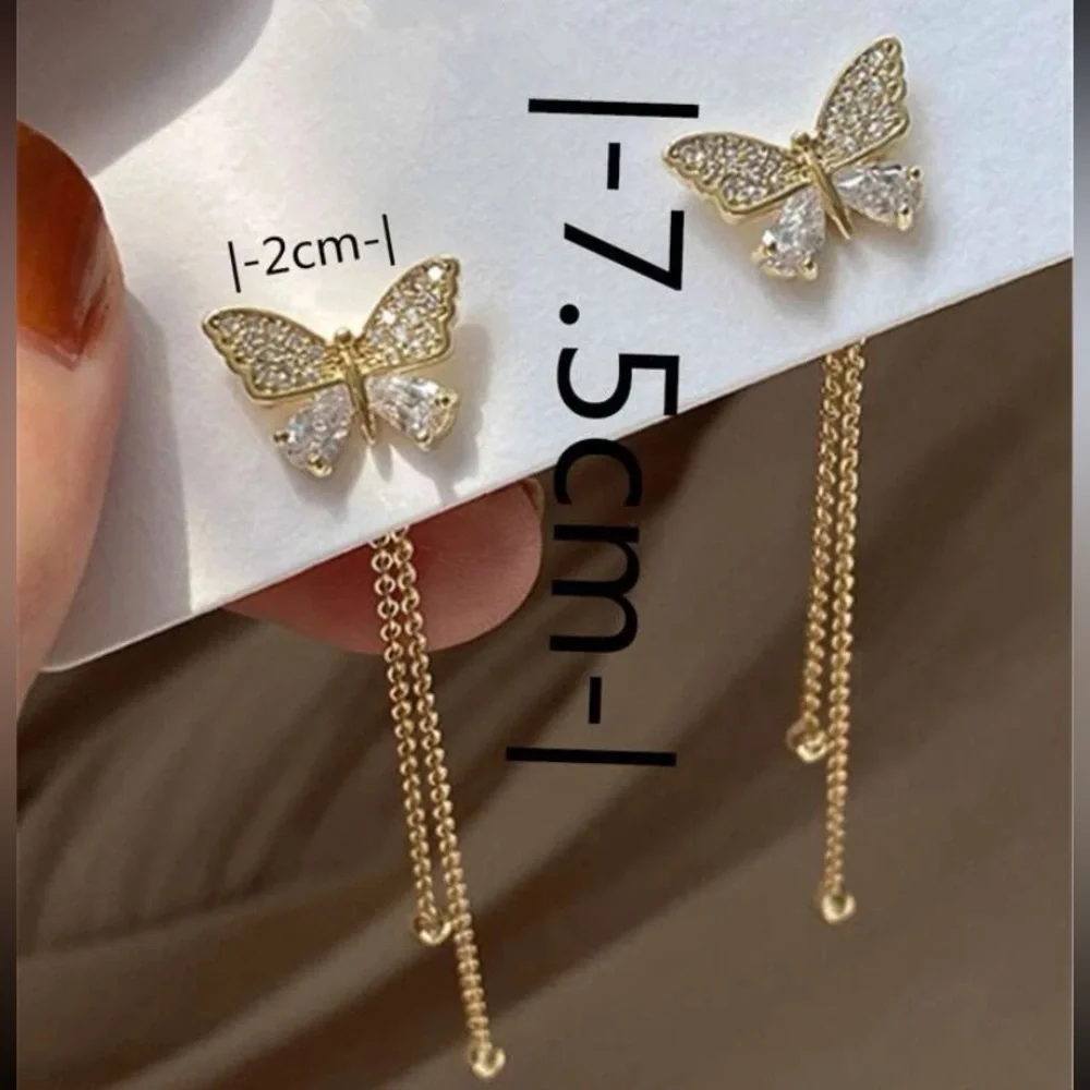Buy 1 get 1 free Double sided butterfly earrings - Picture 3 of 3